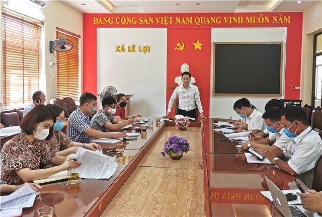 Đoàn công tác số 03 Thành uỷ làm việc Đảng ủy xã Lê Lợi